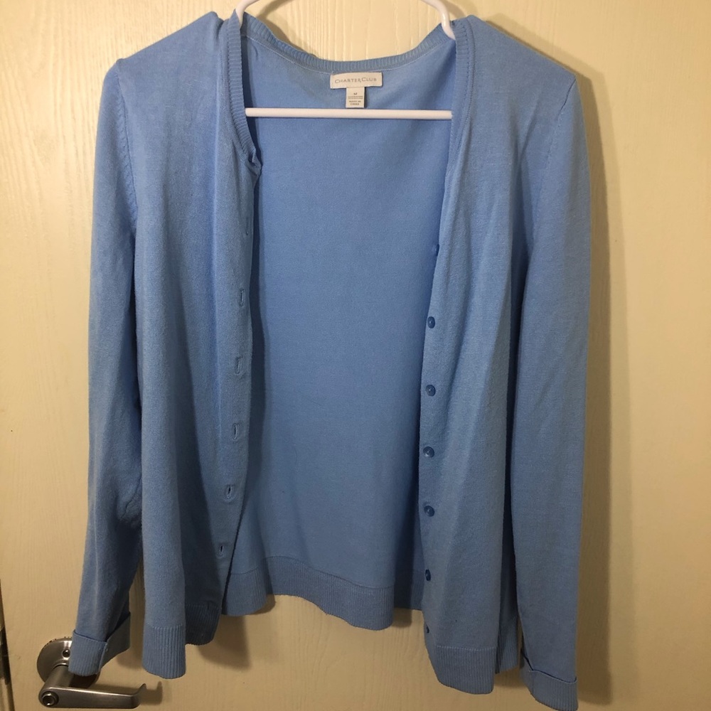 Light blue cardigan